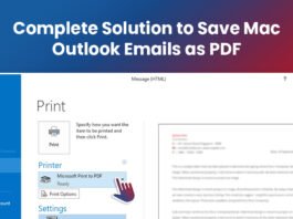 Complete Solution to Save Mac Outlook Emails as PDF