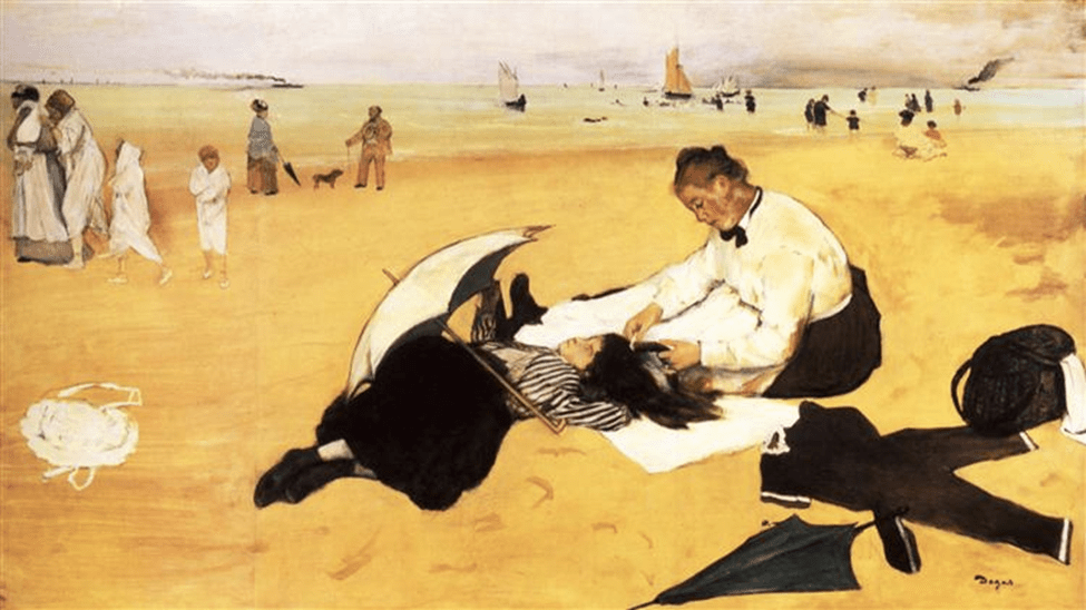 5 Classic Works of Art That Depict the Beauty of Summer | Edgar Degas' "Beach Scene," 1877